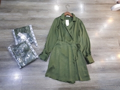 Đầm Đắp Tà Xanh Rêu Mango