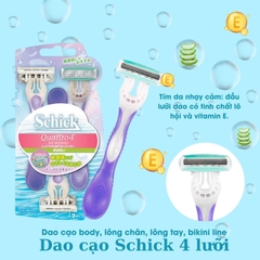 Sét Dao Cạo 4 Lưỡi Schick Quattro-4