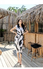 Đầm Sát Nách Họa Tiết Cati