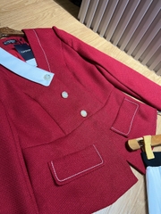 Sét Áo Dạ Và Chân Váy Xếp Ly Topshop