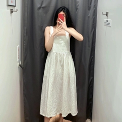 Đầm 2 Dây Trắng Linen