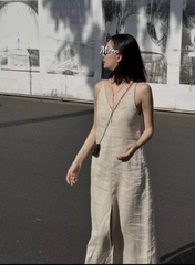 Đầm 2 Dây Linen Mango