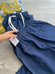Quần Baggy Denim Bo Gấu Zara
