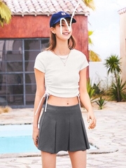 Chân Váy Xếp Ly Gu 2 Màu