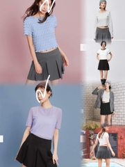 Chân Váy Xếp Ly Gu 2 Màu