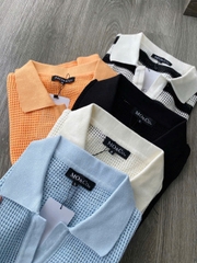 Áo len dệt sợi sát nách Mo&Co