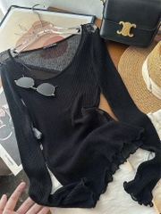 Áo Lưới Đen tay dài ZR