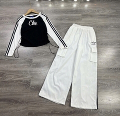 Sét Áo Và Quần Rút Eo Adidas