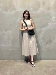 Đầm Linen Gu Khoét Lưng