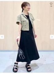 Đầm Linen Gu Khoét Lưng