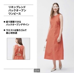 Đầm Linen Gu Khoét Lưng