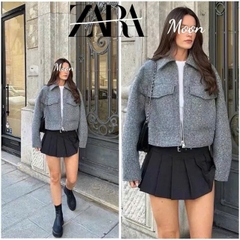 Áo Khoác Dạ Xám Zara
