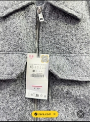 Áo Khoác Dạ Xám Zara