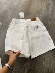 Quần Short Jean Trắng Zara