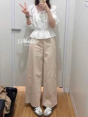 Quần Tây Suông Uniqlo Hồng Nhạt