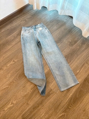 Quần Jean Ống Suông Xanh Nhạt Zara