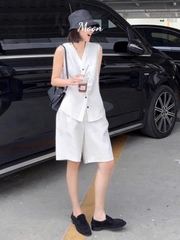 Sét Áo Và Quần Short Linen Elle