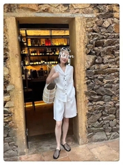 Sét Áo Và Quần Short Linen Elle