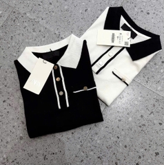 Áo Dệt Cổ Bẻ Zara