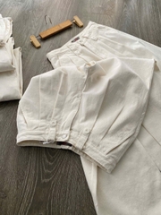 Quần Jean Ống Suông Trắng Spao