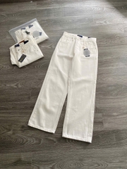 Quần Jean Suông Trắng Kem Polo