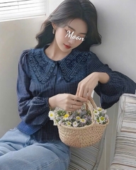 Áo Sơ Mi Kẻ Cổ  Sen Zara