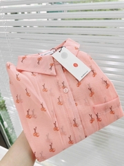 Áo Sơ Mi Họa Tiết Cherry Gu