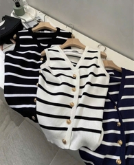 Áo Gile Kẻ Ngang Zara