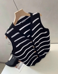 Áo Gile Kẻ Ngang Zara