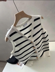 Áo Gile Kẻ Ngang Zara