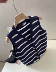 Áo Gile Kẻ Ngang Zara