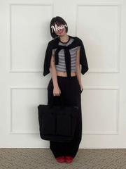 Áo Thun Croptop Kẻ Ngang Uniqlo