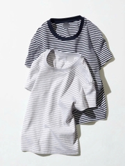 Áo Thun Croptop Kẻ Ngang Uniqlo