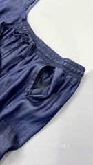 Sét Áo Sát Nách Và Quần Suông Denim Oliver