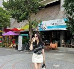 Áo Dệt Kẻ Ngang 2 Màu