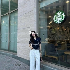 Áo Dệt Kẻ Ngang 2 Màu