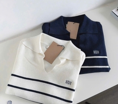 Áo Dệt Kẻ Ngang 2 Màu