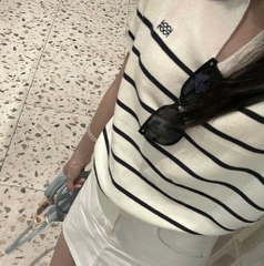 Áo Dệt Kẻ Ngang 2 Màu