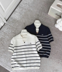 Áo Dệt Kẻ Ngang 2 Màu