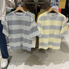 Áo Thun Kẻ Ngang Ngắn Tay Uniqlo