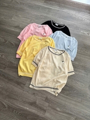 Áo Dệt Kim Lacoste Viền Cổ