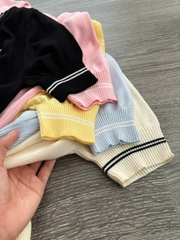 Áo Dệt Kim Lacoste Viền Cổ
