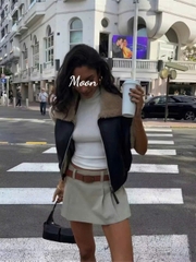 Áo Khoác Gile Lót Lông Mango