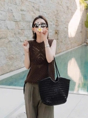 Áo Dệt Móc Sát Nách P Knitwear