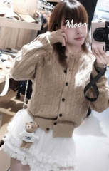 Áo Cardigan Nâu Nhạt Whoau