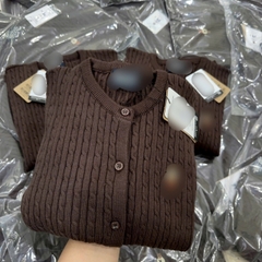 Áo Cardigan Màu Nâu Đậm Whoau