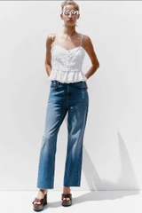 Quần Cắt Lai Ống Đứng Gap