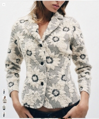 Áo Khoác Dạ Họa Tiết Hoa Zara