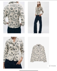 Áo Khoác Dạ Họa Tiết Hoa Zara