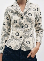 Áo Khoác Dạ Họa Tiết Hoa Zara